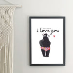 love you bear print