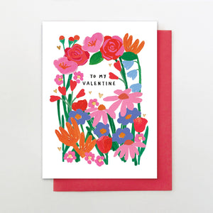 Valentine Flowers Card