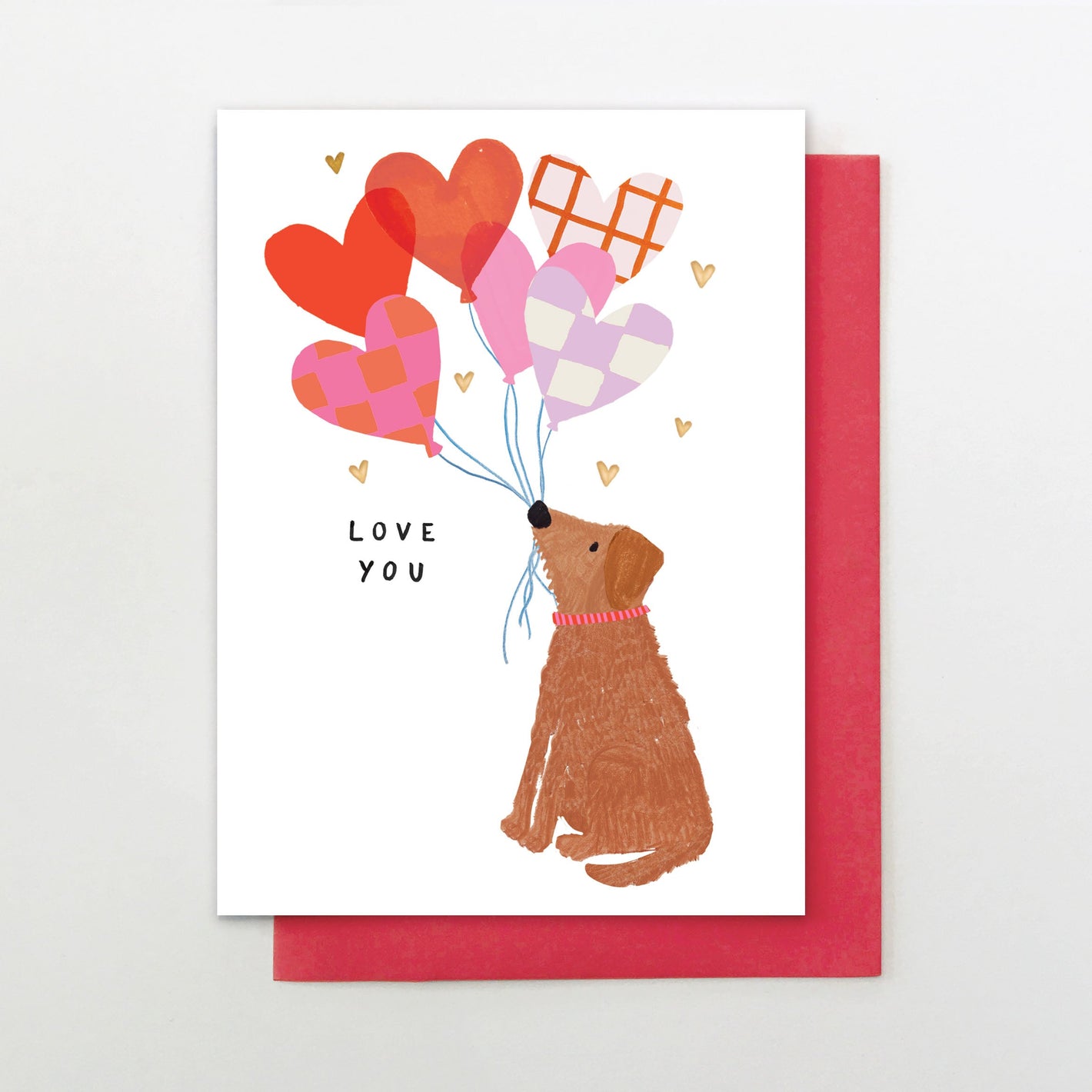 Dog With Balloons Card
