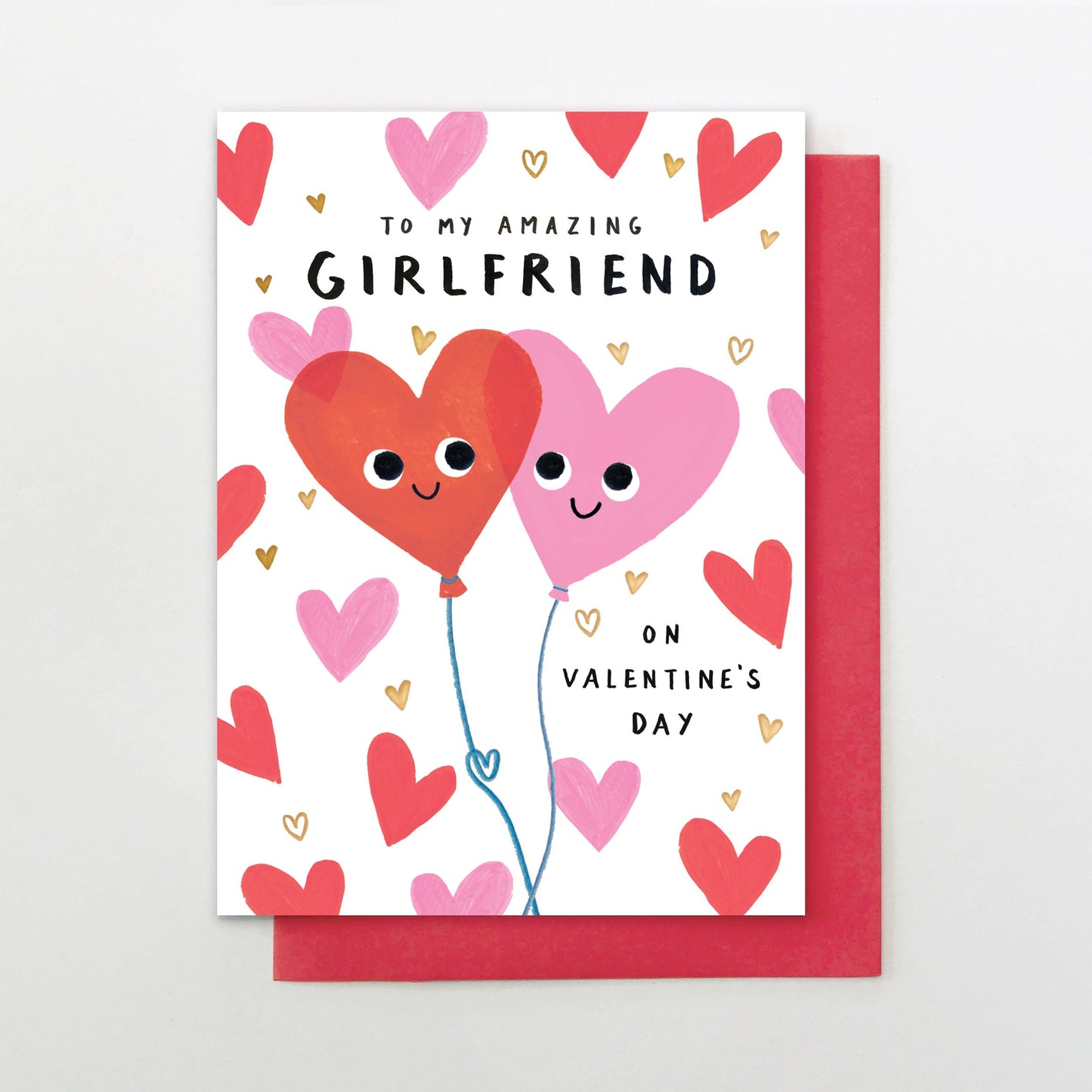 Girlfriend Balloons Card