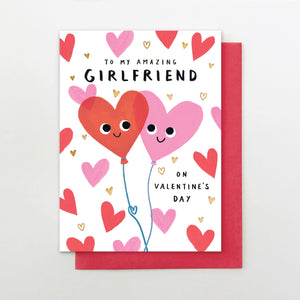 Girlfriend Balloons Card