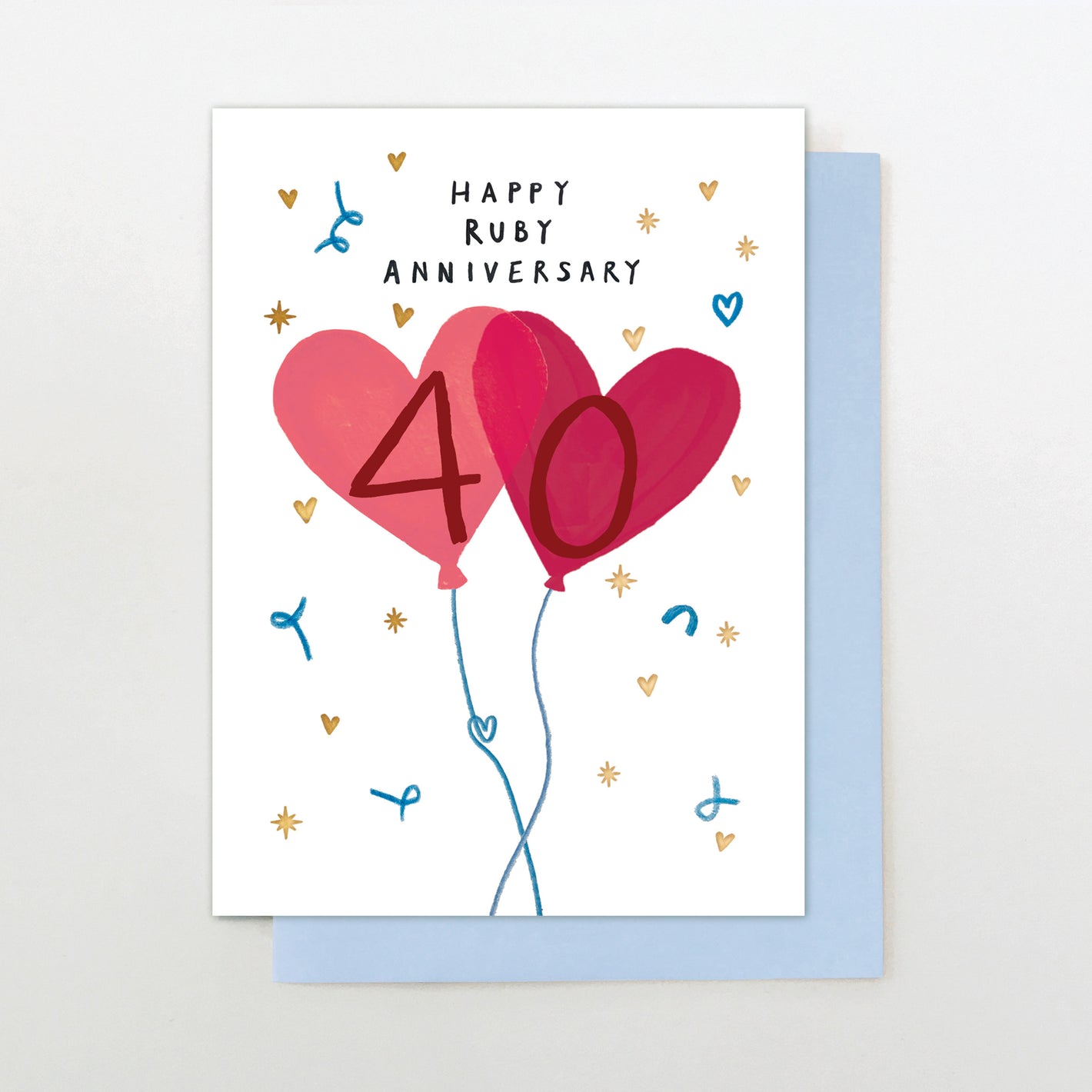 Ruby Anniversary Balloon Card