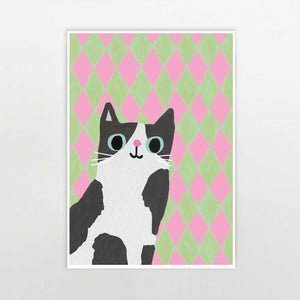 Peeping Cat Print