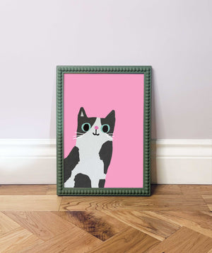 Peeping Cat Print