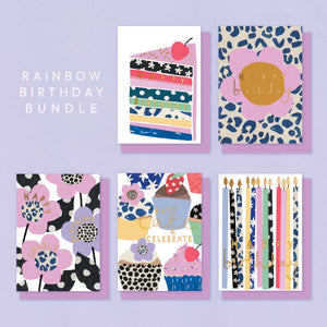 Rainbow Birthday Card Bundle