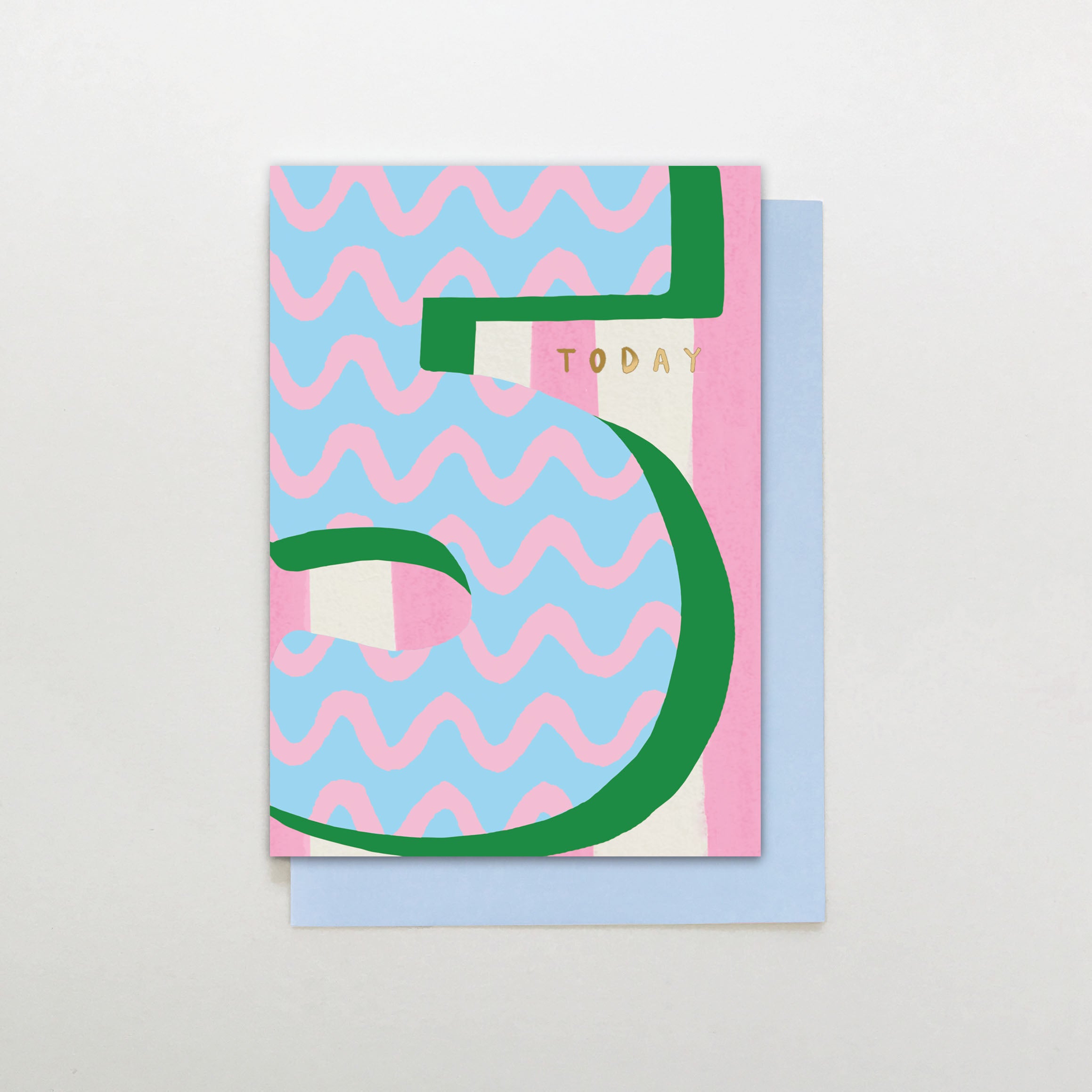 Patterned Age 5 Card