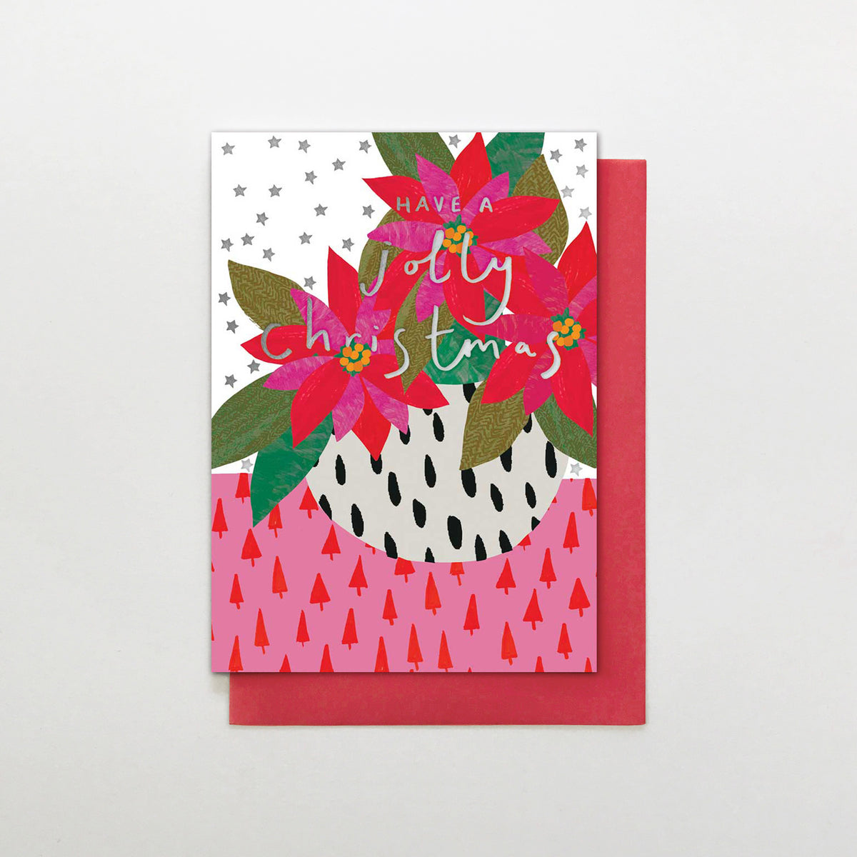 Jolly Christmas Flowers Card