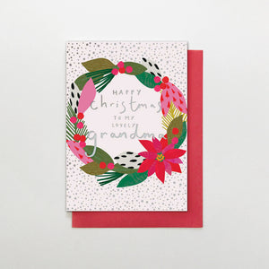 Grandma Christmas Wreath Card