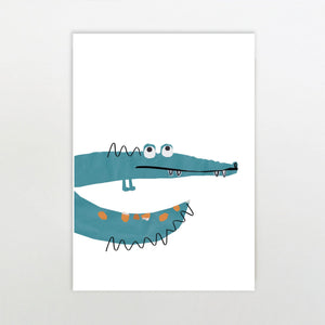 framed croc flat