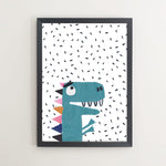 framed dino