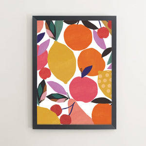 framed fruity print