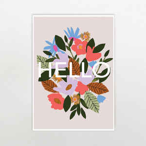 framed hello flat