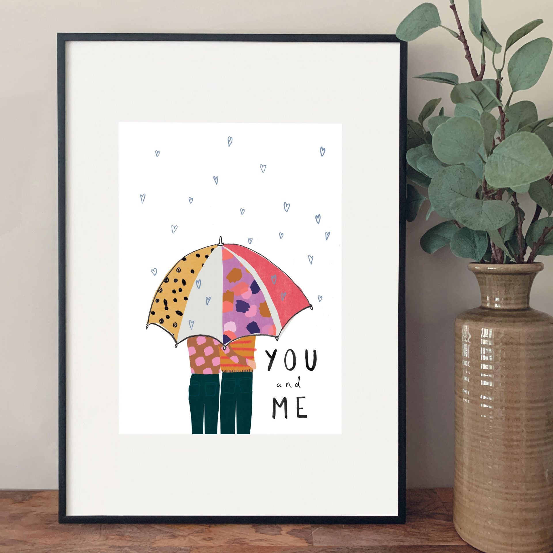 framed you and me umbrella