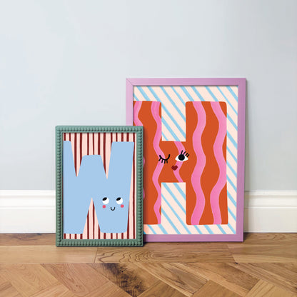 Smiley Letter Print